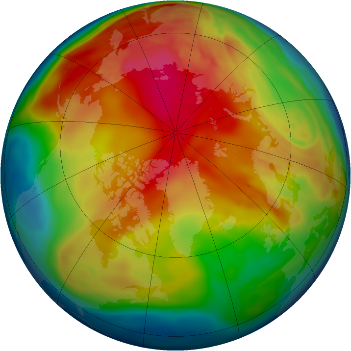 Arctic ozone map for 08 February 2006